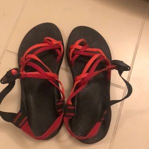Chaco Shoes - Chacos Sandals- red pink straps Chaco Shoes - Chacos Sandals- red pink straps
